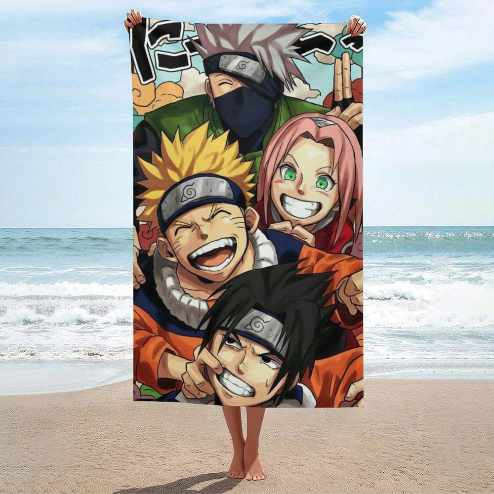 Naruto Полотенце для ванной, Полиэфирное волокно, 80x130 см, разноцветный, 1 шт.  #1