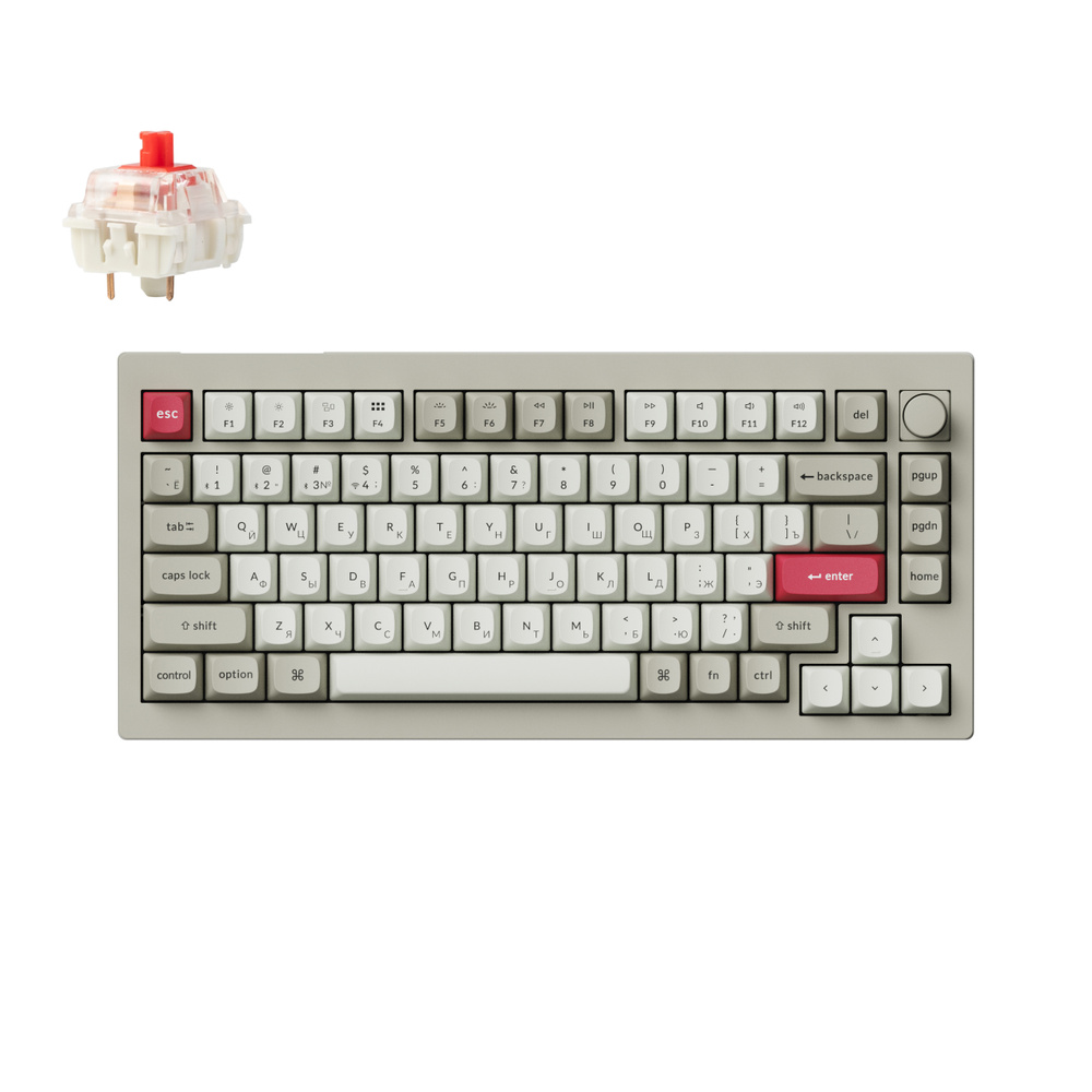 Механическая клавиатура Keychron V1 Max (75%) - 3 типа подключения, 84 ...