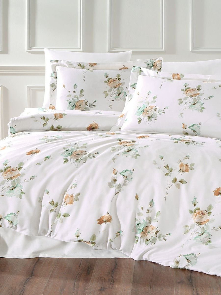 Tivolyo home Комплект постельного белья, Сатин люкс, Полуторный, наволочки 50x70 #1