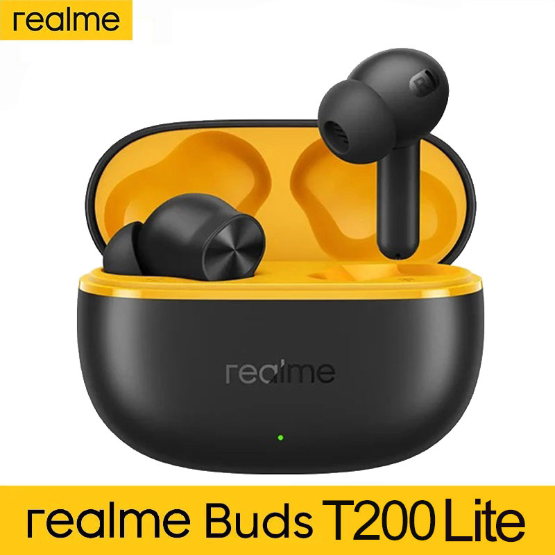 realme Наушники с микрофоном realme Buds T200 Lite, черный #1