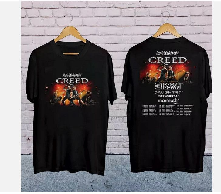 Футболка Футболка Creed Band 2025 Tour Summer of ’99 Tour Shirt  Creed Band Fan Gift #1