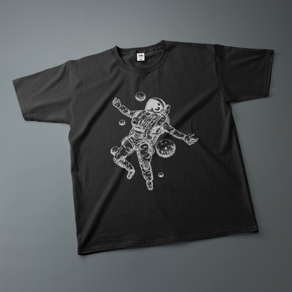 Футболка Футболка Astronauts Various Sizes Colours Ink Drawing Tee #1