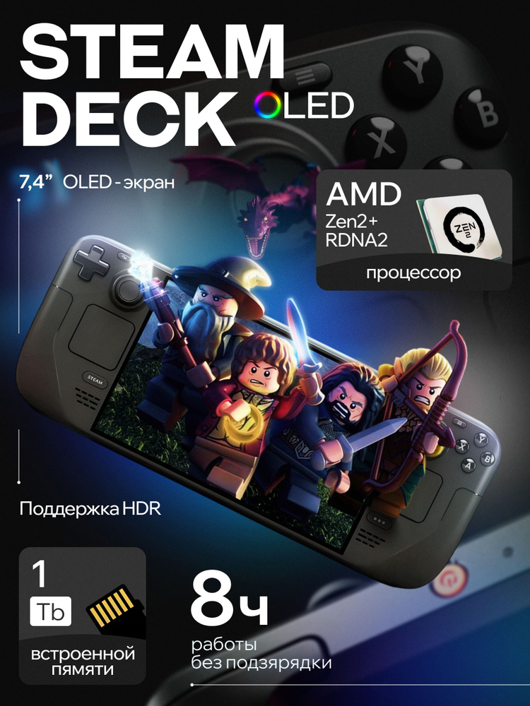 Портативная игровая консоль Valve Steam Deck Oled стим дек 1TB