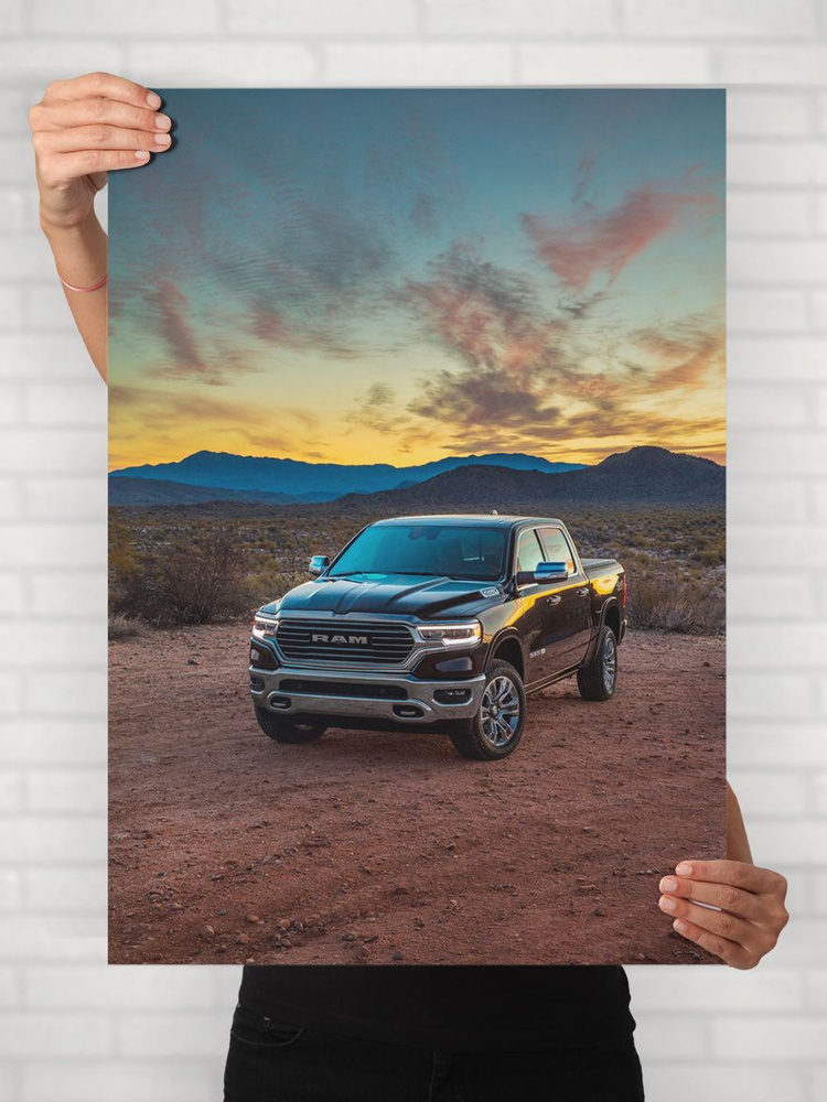 Плакат на стену для интерьера Легенды Авто (Додж Рам - Dodge Ram 2) - Постер по машине формата A1 (61x84 #1