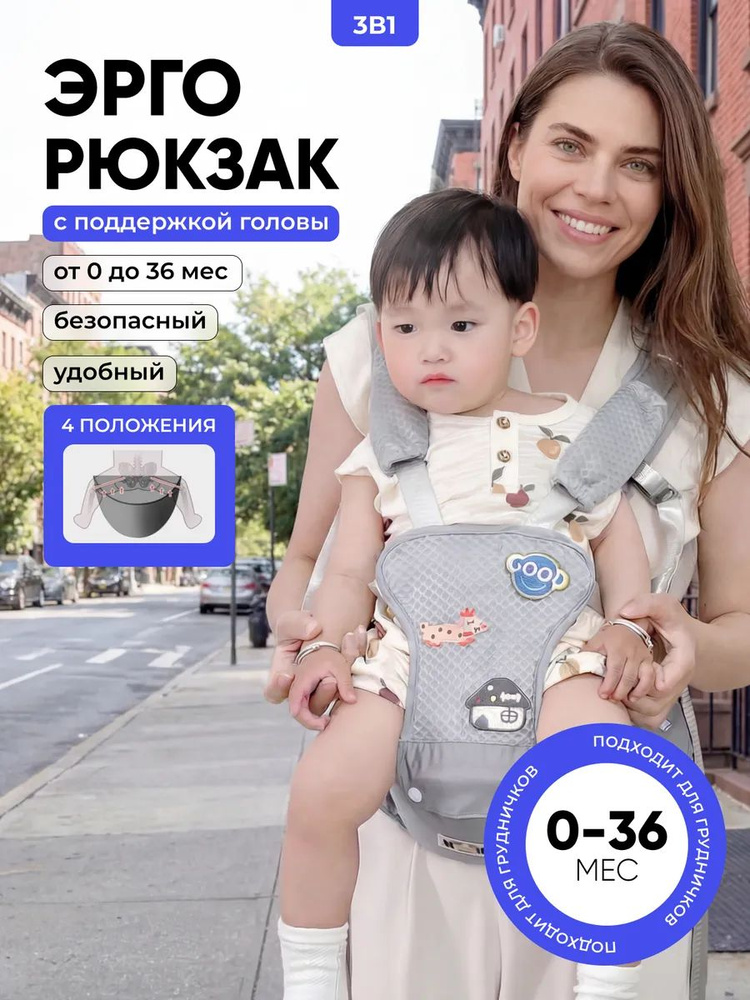 Эргорюкзак для малышей, кенгуру для новорожденных, переноска для детей #1