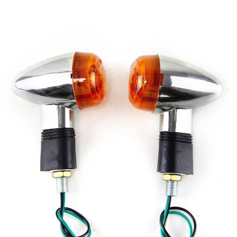 Универсальные указатели поворота 12V, пара янтарных ламп для Suzuki/Harley/Honda/Yamaha #1