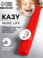 Детский музыкальный инструмент Казу, красный / Музыкальные инструменты детские