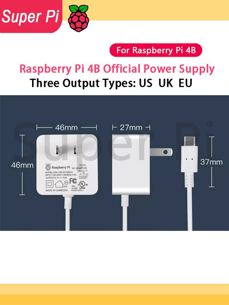 Raspberry Pi 4B блок питания 15.3W USB- c адаптер типа c 5V 3A адаптер ...
