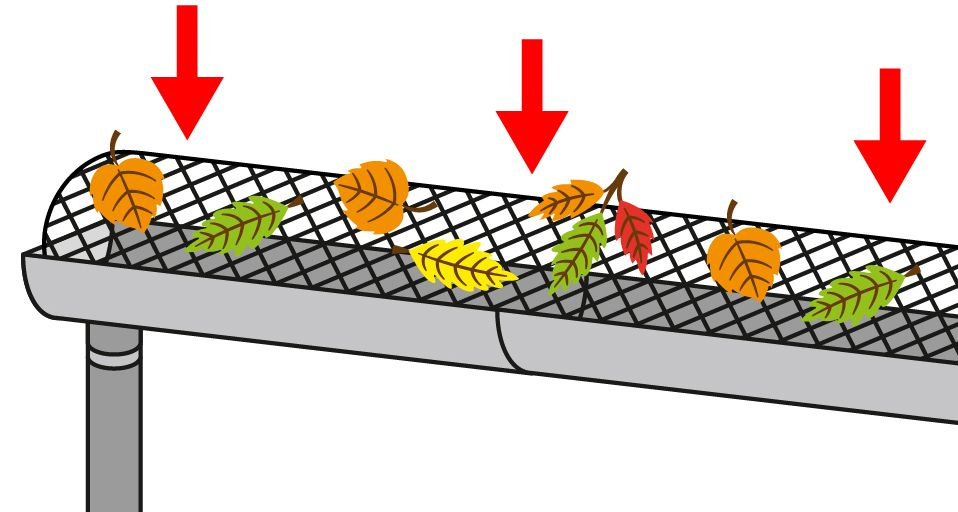 Сетка водостока для защиты желоба от листьев универсальная от 90 до 150 ...
