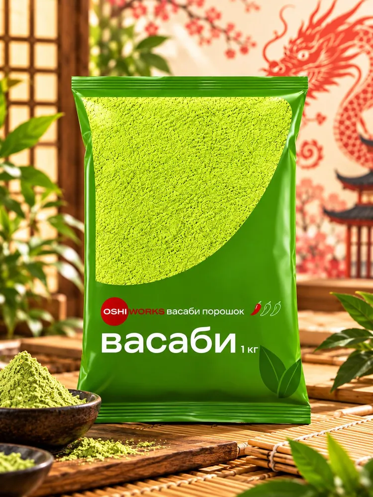 Васаби порошок OSHI острый 1 кг, 1 кг