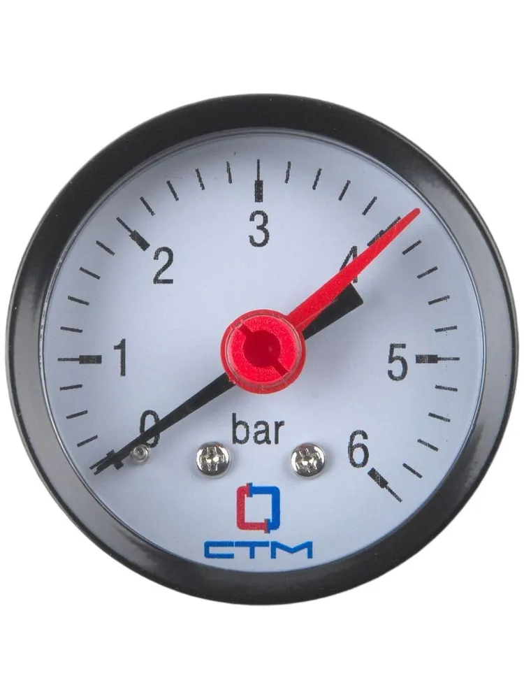 СТМ Манометр аксиального подключения 1/4", измерение до 6 бар CPM14A06, вариант, фото 2