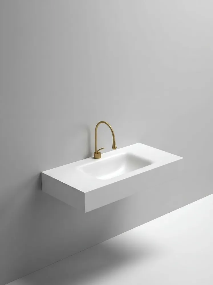 Раковина подвесная Sapbox SB-RW100M068 белая матовая, 100x15x50, керамогранит, 100x15x50, фото 3