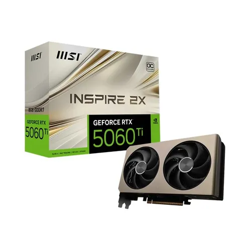 MSI Видеокарта GeForce RTX 5060 GeForce RTX 5060 8G INSPIRE 2X 8 ГБ (GeForce RTX 5060 8G INSPIRE 2X)