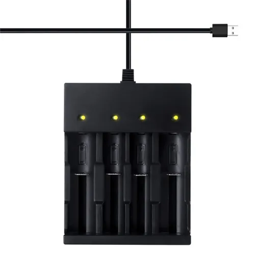 Зарядное устройство Smart 18650 на 4 отсека для литий-ионных фонарей 3,7 В (черное)