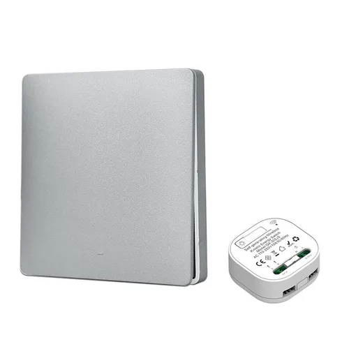 беспроводной кинетический выключатель света, 1 клавиши и блок управления 433 МГц 220В Серый