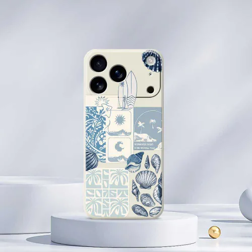 Мягкая оболочка из ТПУ в стиле морского побережья защищает телефон от царапин и подходит для iPhone