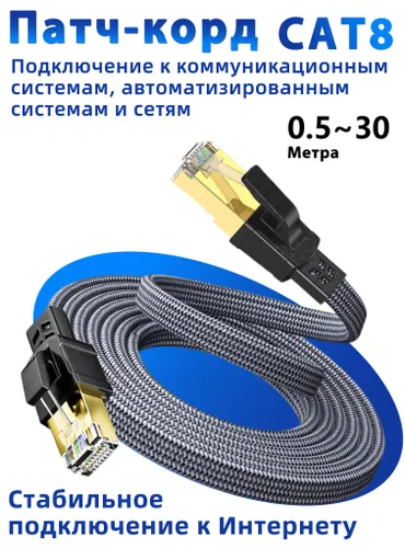 D-Sunty Кабель для интернет-соединения RJ-45/RJ-45, 1.5 м, светло-серый
