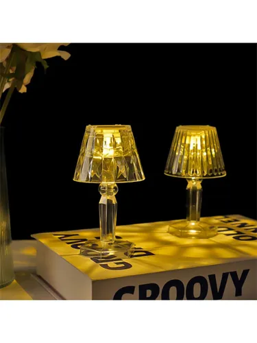 Кристальная настольная лампа LED, желтый, 120x45x67 мм E4 1M