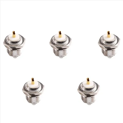 Адаптер радиочастотного разъема UHF SO239 с фланцевым креплением, 5 шт. (серебристый)