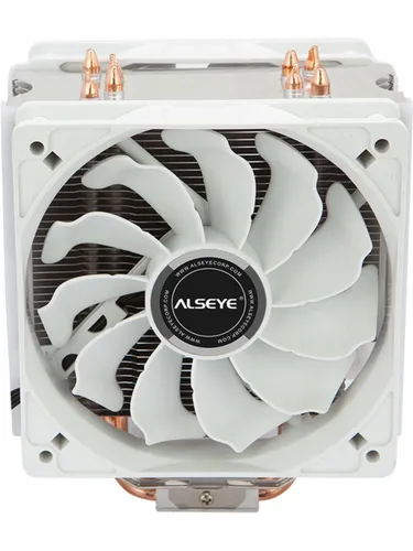 Кулер для процессора Alseye S120D-W белый, 120 мм, алюминий/медь, 1700 об/мин, 38.8 дБ, 4 pin, 135 В
