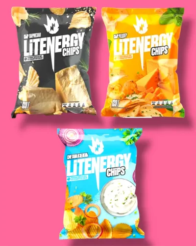 Чипсы Lit Energy Сыр Чеддер и Пармезан