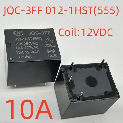 2pcs Омромеханическое реле JQC-3FF 012-1HST (555), 12 В, 4 контакта