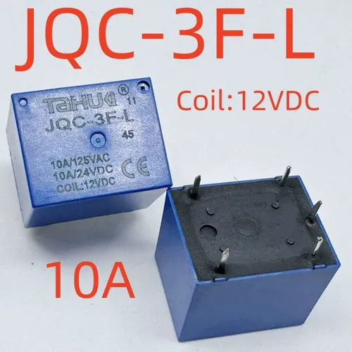 2 штуки Реле электромеханическое JQC-3F-L 12В постоянного тока 5-контактное
