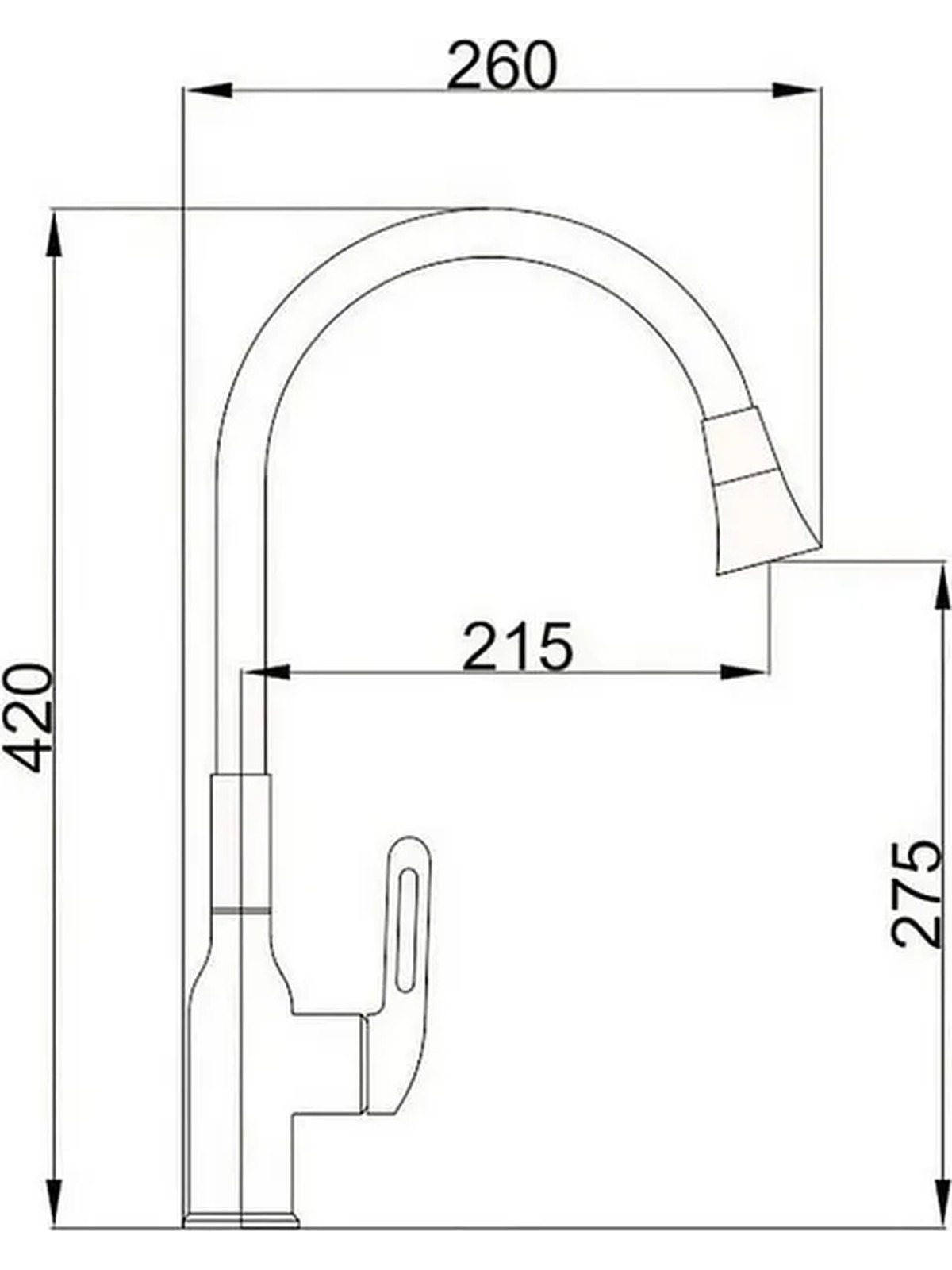 Haiba Смеситель для кухни HAIBA HB70825-7 черный — купить в Алматы