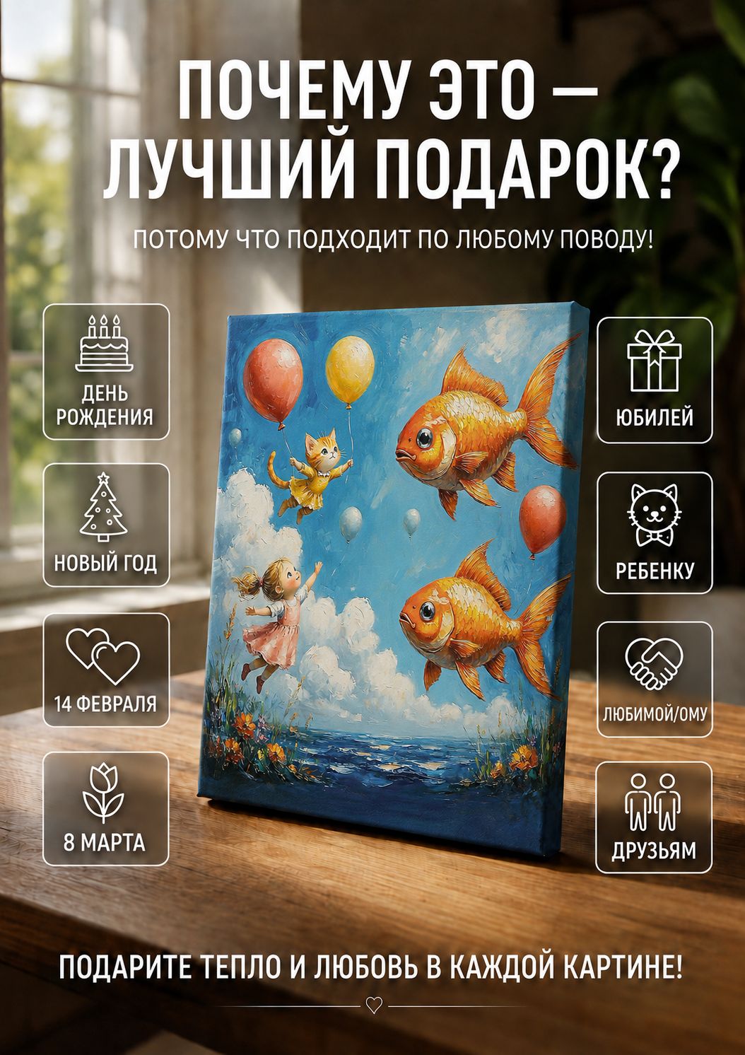 Золотые рыбки над облаками