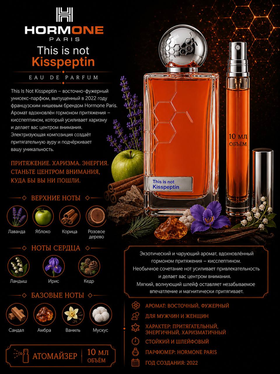 Hormone Paris Kisspeptin Духи унисекс 10 мл Отливант купить