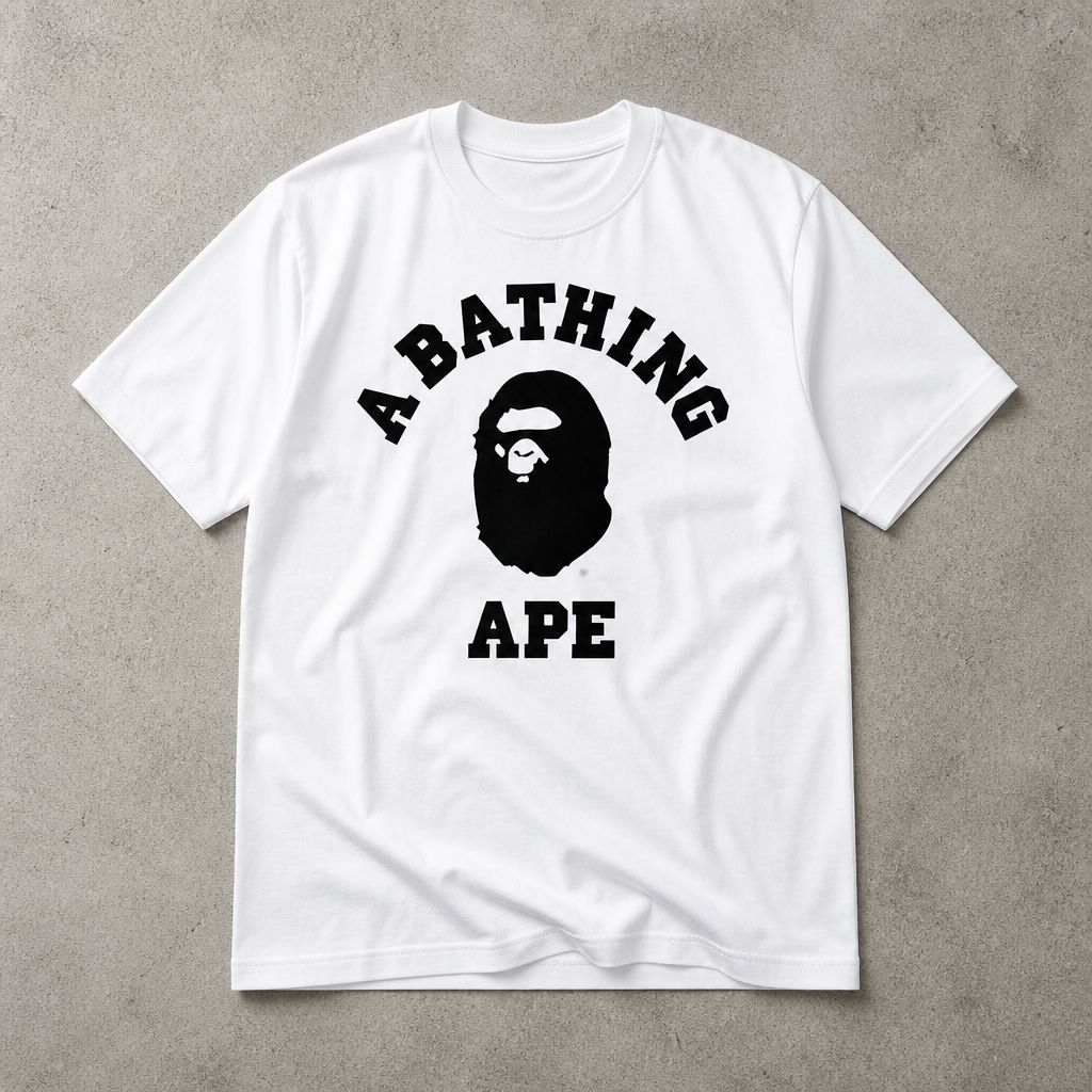 Футболка A Bathing Ape bape Ape Head black logo