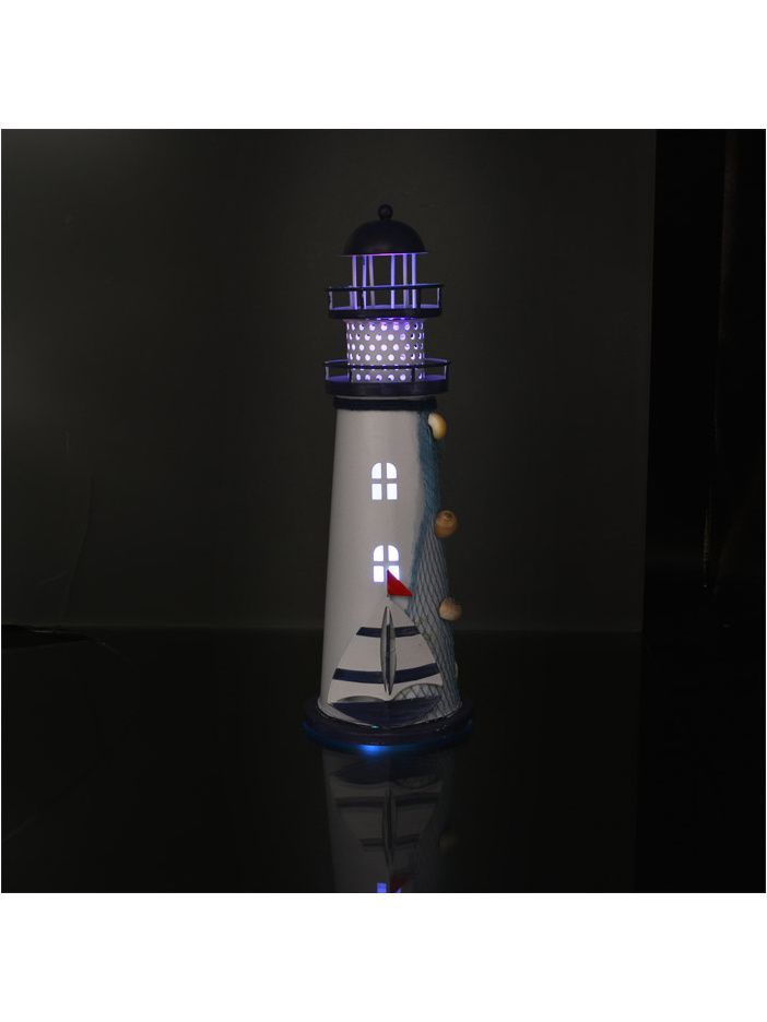Декоративный маяк с LED-подсветкой для интерьера, 29 см Декоративный маяк с LED-подсветкой для интерьера, 29 см