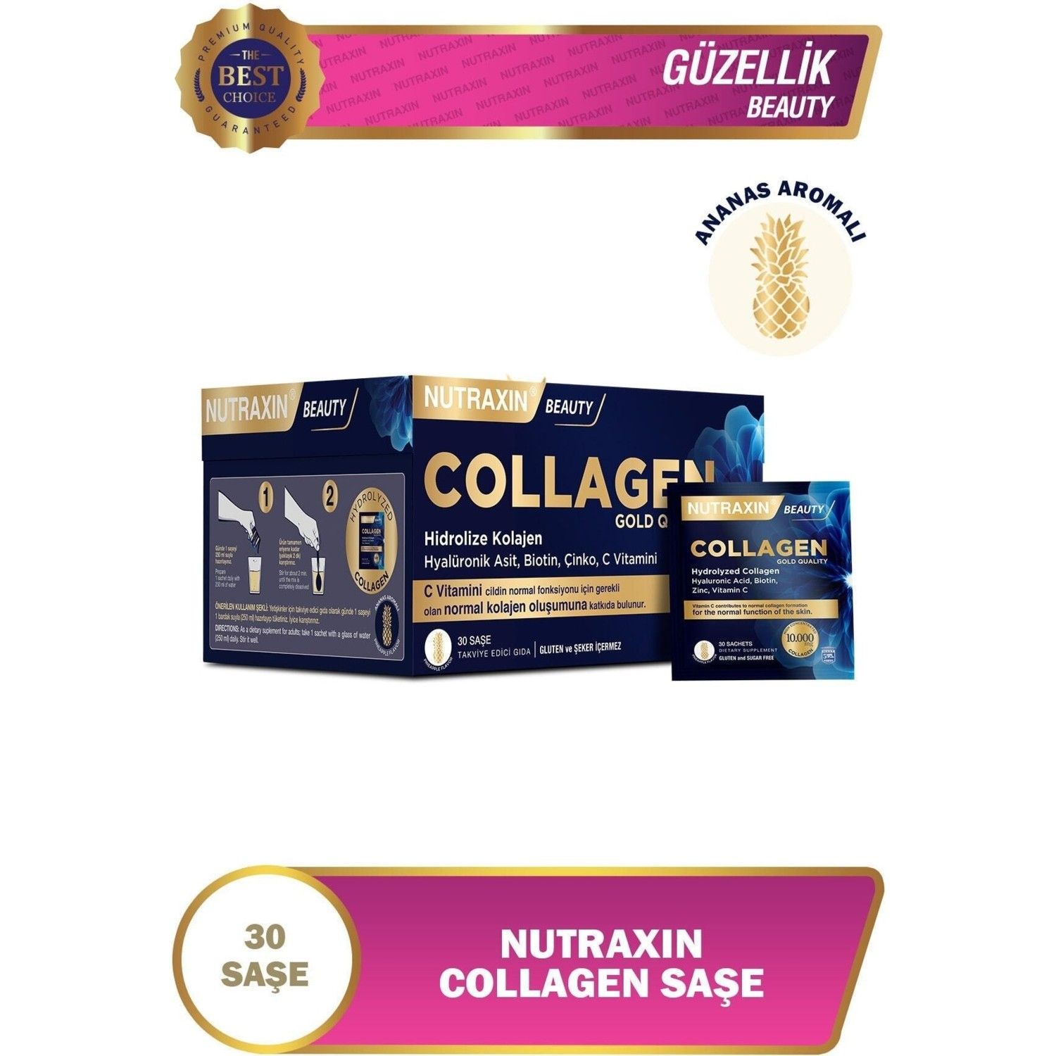 Нутраксин Коллаген красота 10000 мг 30 пакетиков Nutraxin Collagen ...