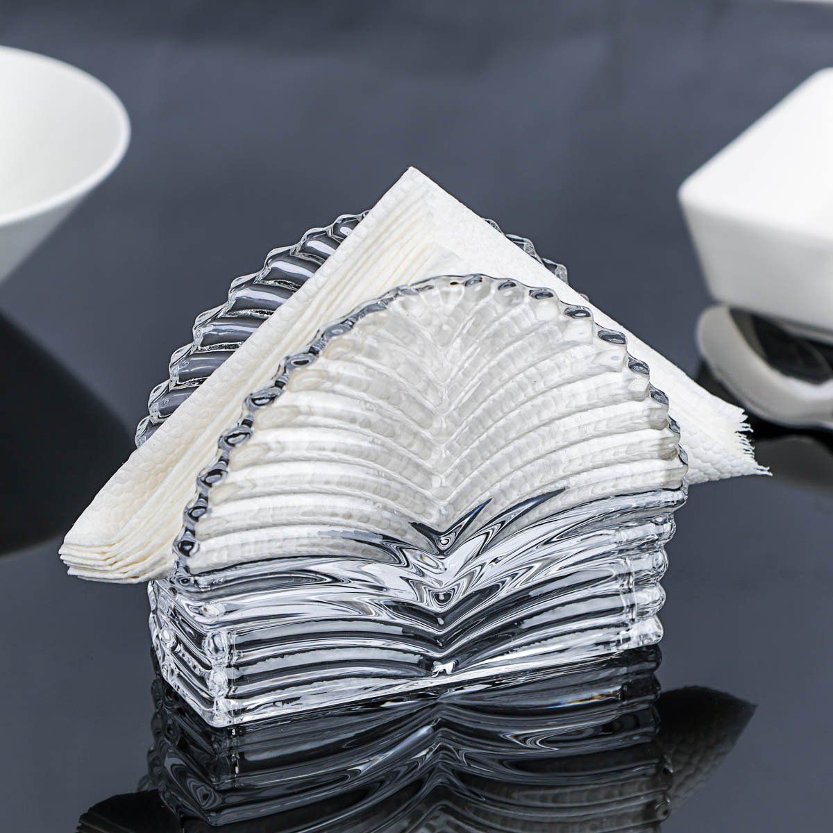 Салфетница 12x10 см, стекло. Салфетница 12x10 см, стекло.