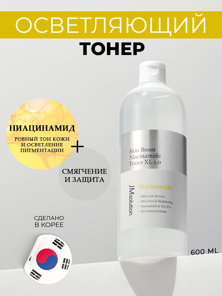 Осветляющий тонер с ниацинамидом JMSOLUTION SKIN BOOST NIACINAMIDE