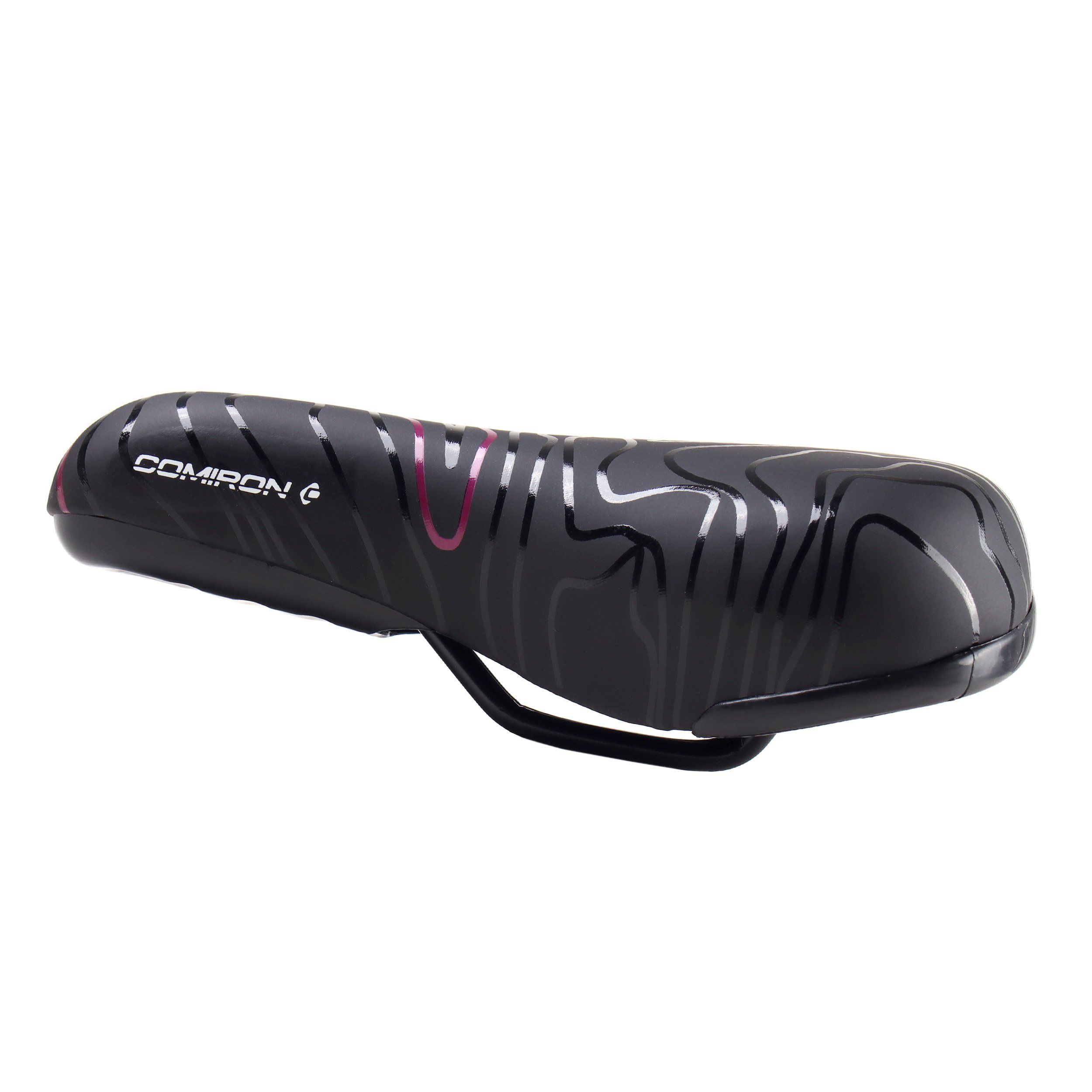 Седло велосипедное детское COMIRON FIL N964P 235x155 мм, чёрный с розовым Седло велосипедное детское COMIRON FIL N964P 235x155 мм, чёрный с розовым