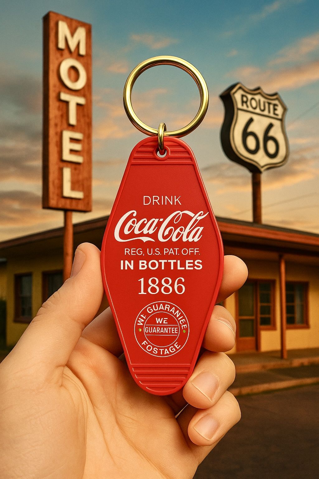 Брелок Coca-Cola в стиле мотеля винтажная классика для ключей