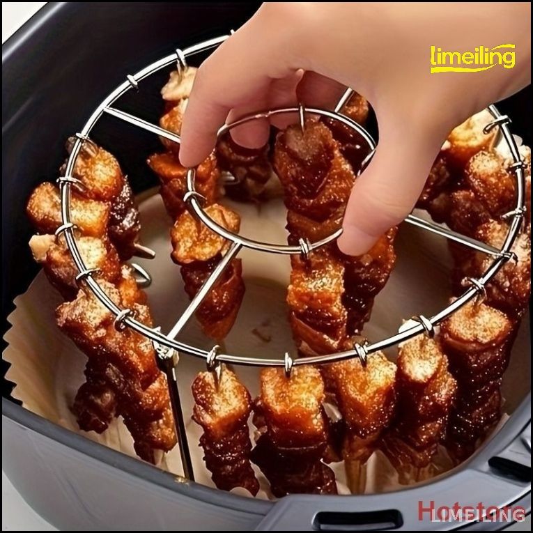 Эксклюзивнаякруглаярешеткас24стальнымипрутьямидляфритюрницы