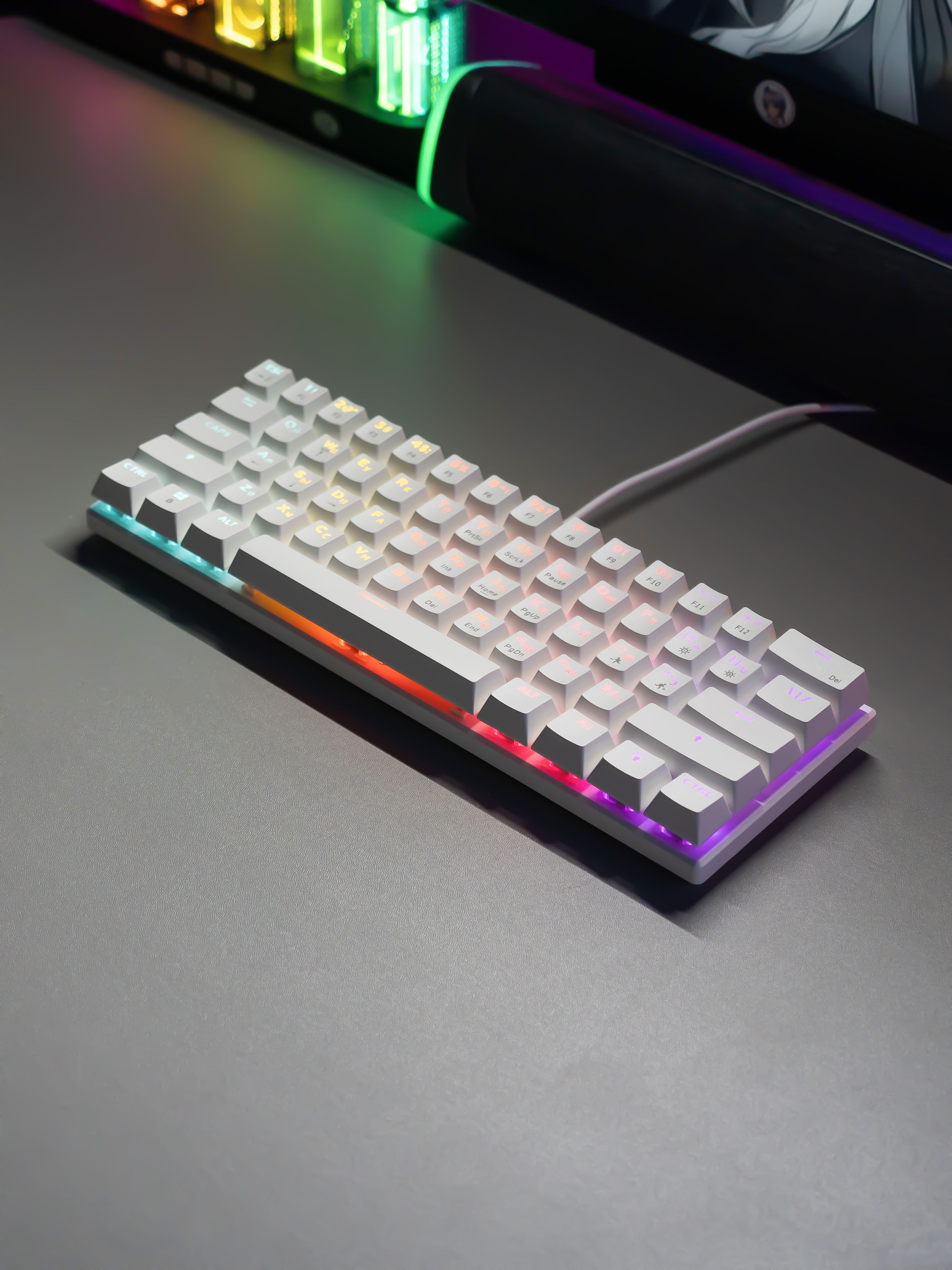 Игровая клавиатура CyberLynx, проводная BD61 (Red), Русская раскрадка ...