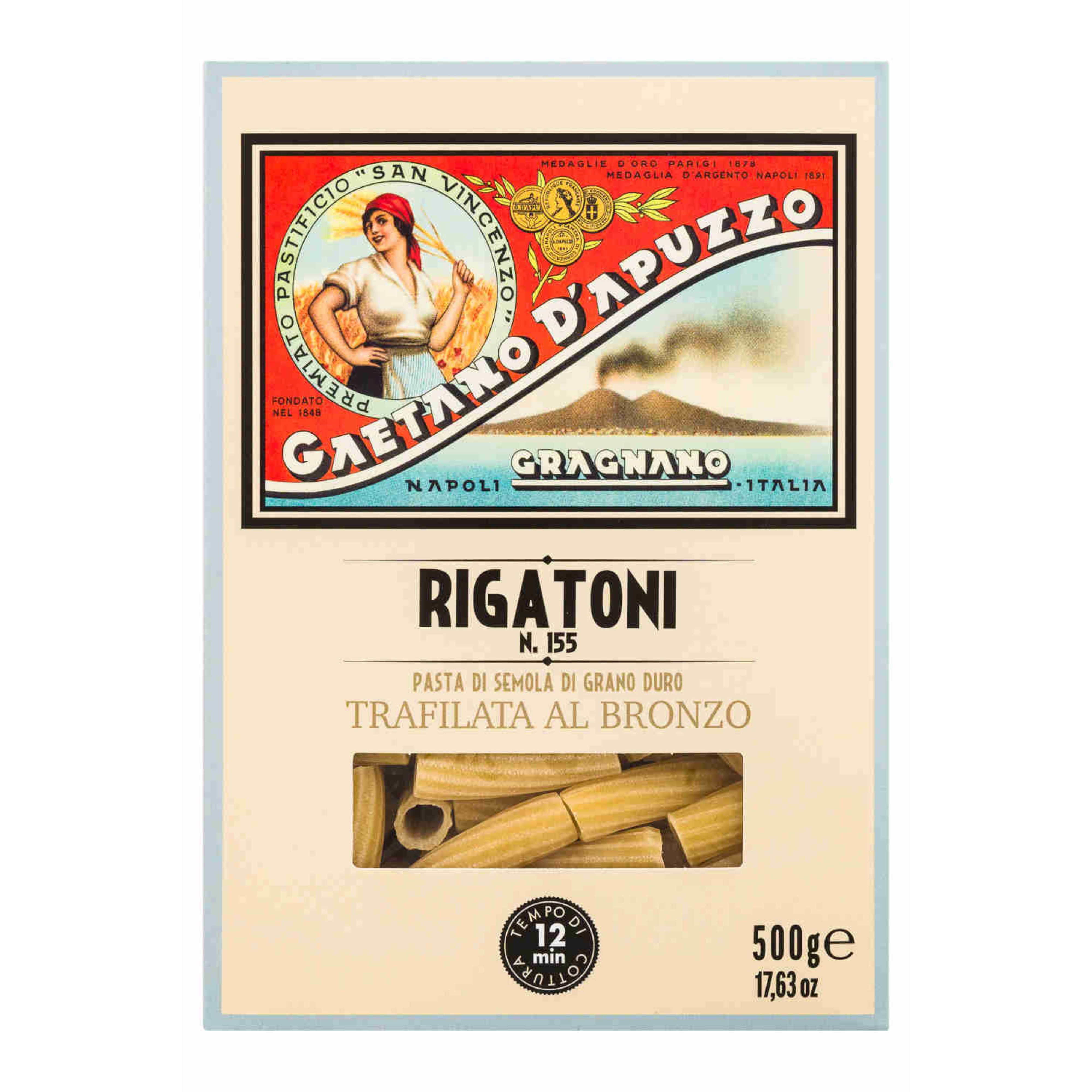 Макаронные изделия Gaetano D'Apuzzo Ригатони 500 г, Италия
