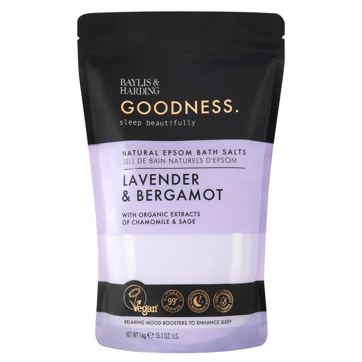 Baylis & Harding - Goodness Sleep Lavender & Bergamot Bath Salts Соль для ванны 1000 гр купить