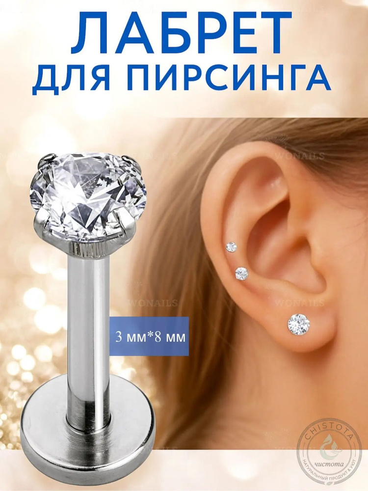 Пирсинг Лабрет #1
