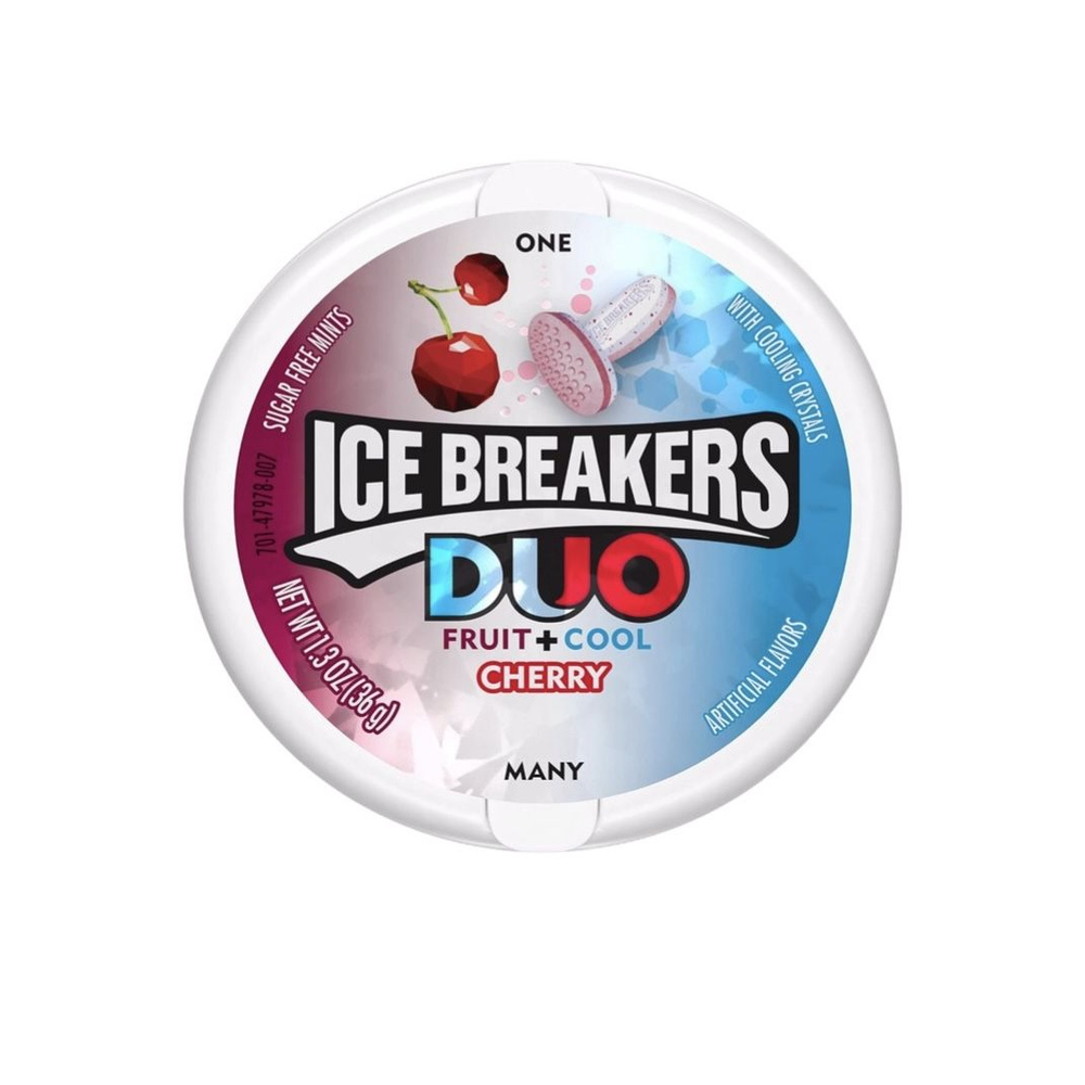 Леденцы Ice Breakers Duo Fruit + Cool Cherry, 36 г купить с доставкой