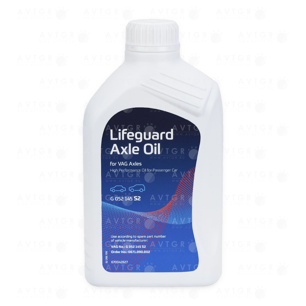 Масло в передний редуктор VAG Lifeguard Axle Oil, 1л желтое (G052145S2 ...