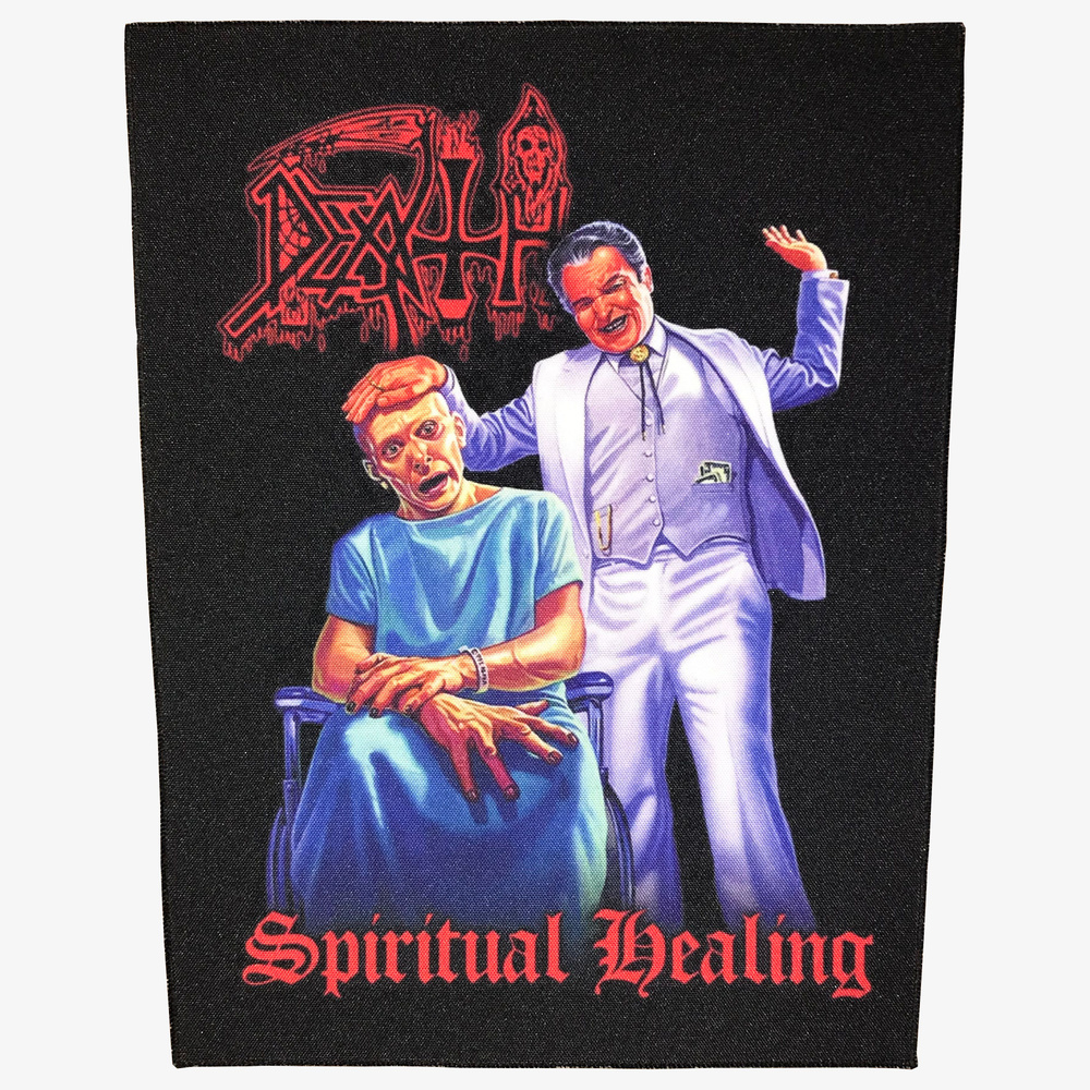 Нашивка большая на спину Death "Spiritual Healing" сублимационная ...