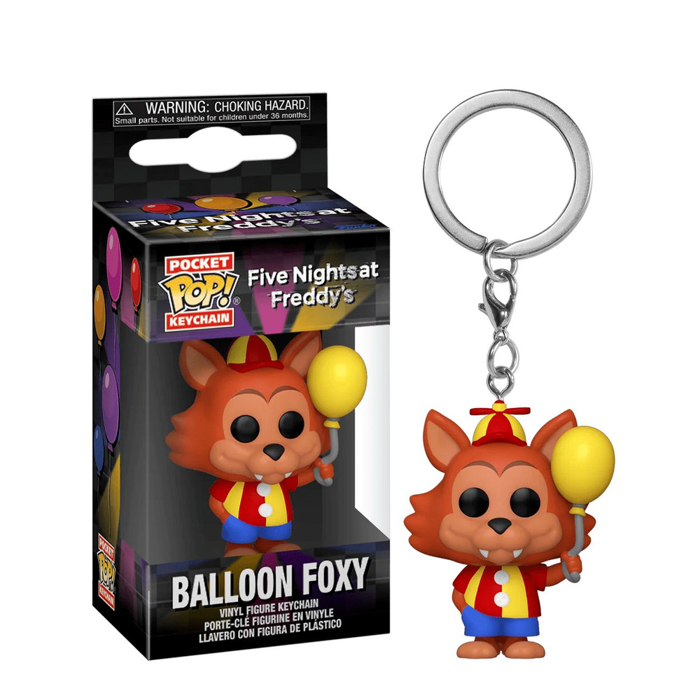 Брелок Фокси с шариком Balloon Foxy из игры Фредди Фазбер: симулятор  Пиццерии