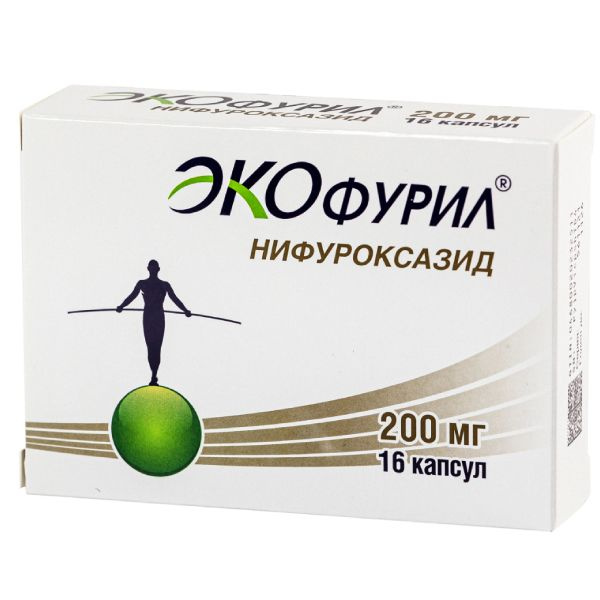 Экофурил, капсулы 200 мг, 16 шт. #1