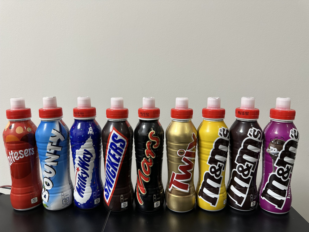 Набор из 9 молочных напитков 350 мл (Mars Snickers Twix Bounty Milkyway M&Ms, M&Ms Choco, M&M Brownie, #1