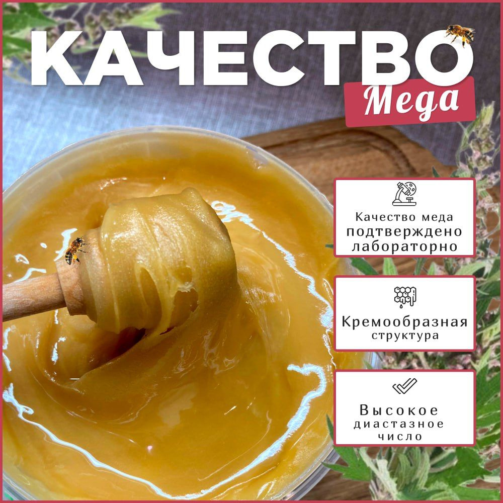 Мёд цветочный(пустырник)1л 1.4кг (Разнотравье мёд)классический мёд - купить  с доставкой по выгодным ценам в интернет-магазине OZON (1443096173)