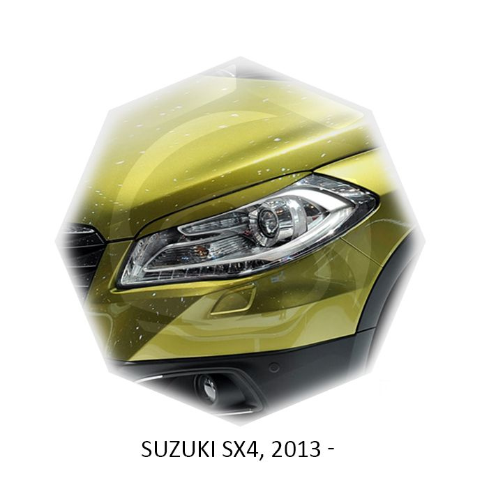 Реснички на фары SUZUKI SX4 2014г- тюнинг фар накладки на фары #1